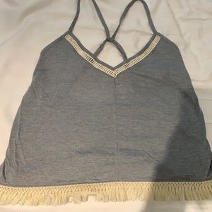 Cross back strapped shirt